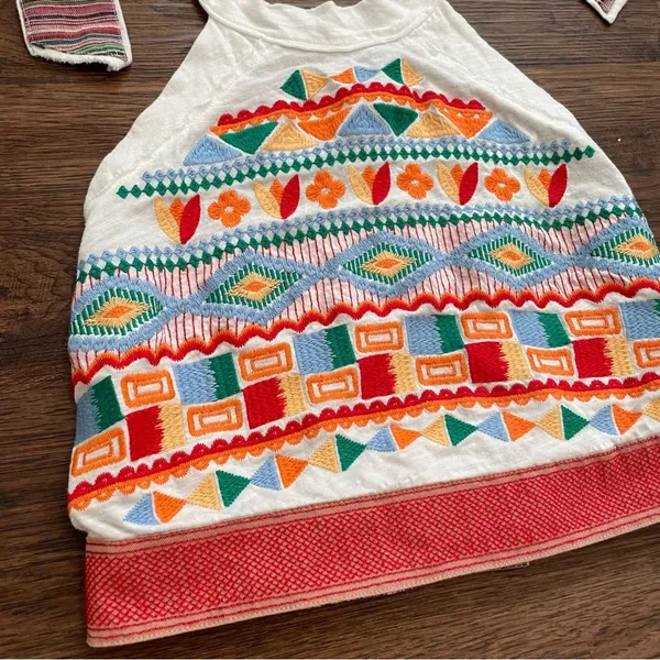 Altar’d State Halter Neck Embroidered Top Boho Western Aztec Sz XS/S - Image 8