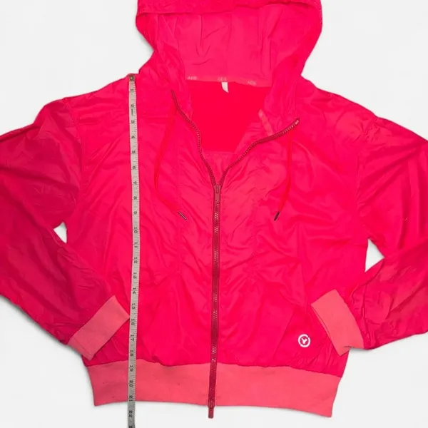 American Eagle Outfitters Neon Pink Lightweight Windbreaker Athletic Jacket - Image 5