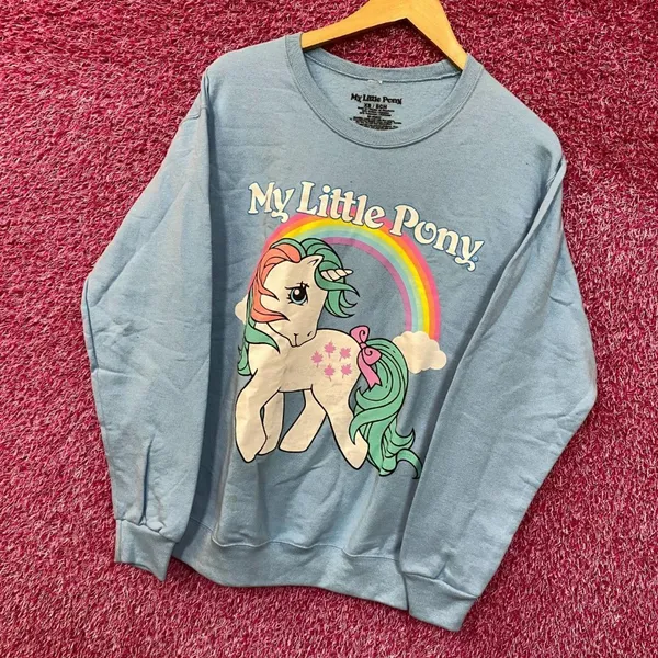My Little Pony G1 Unicorn Hasbro Animated Series Crewneck XS - Image 3