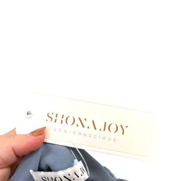 Shona Joy Lily Bias Ruched Midi Dress Blue Smoke Size‎ US 6 - Image 15