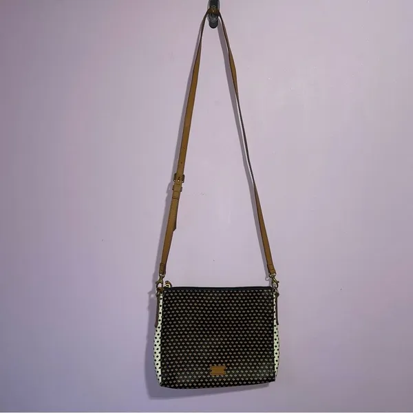 Fossil Emma West Crossbody Bag Small Purse Geometric Print Boho Neutral Western - Image 3