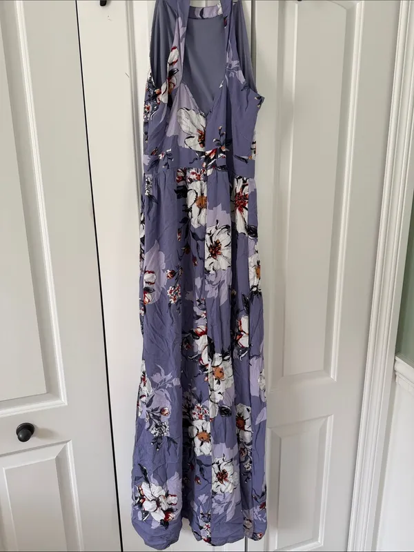 Altar'd State Lavender Floral Halter Maxi Dress - Image 7