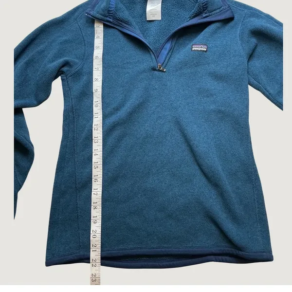 Patagonia Better Sweater 1/4 Zip Fleece Pullover Teal Blue Heather Womens XS - Image 5