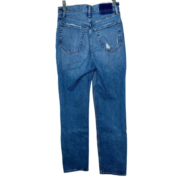 Abercrombie & Fitch The ’90s Straight Ultra High Rise Blue Denim Jeans Size 26 2 - Image 2