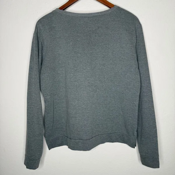 Victoria Sport Sweatshirt Cropped Pullover Long Sleeve Top‎ Gray Size M - Image 2