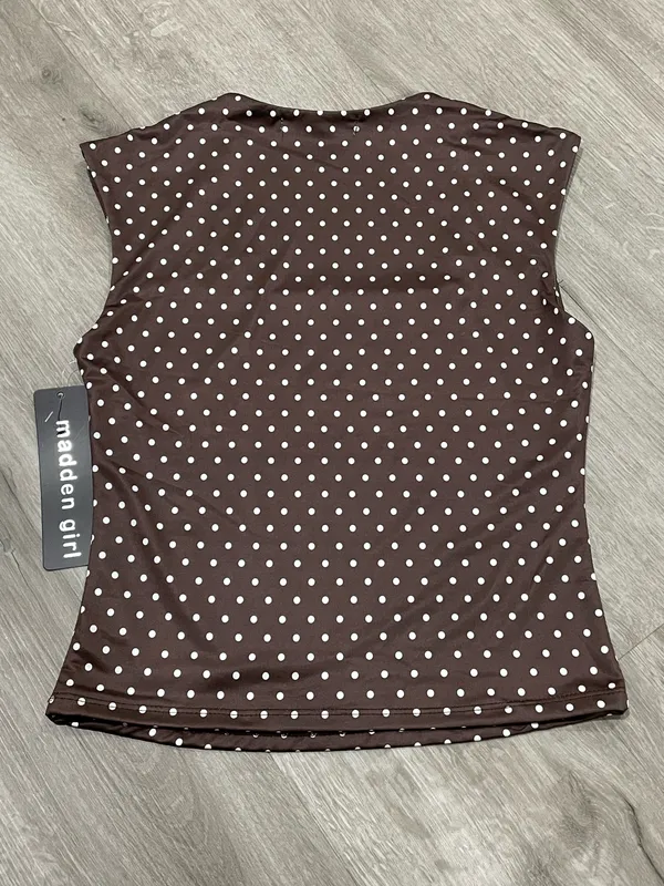 Madden Girl brown polka top - Image 2