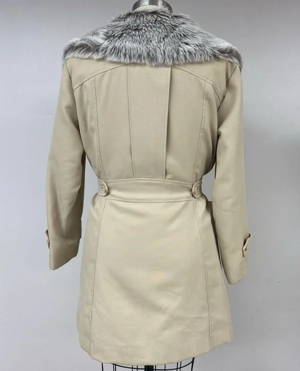 Vintage Faux Fur Trench Coat 16 - Image 4