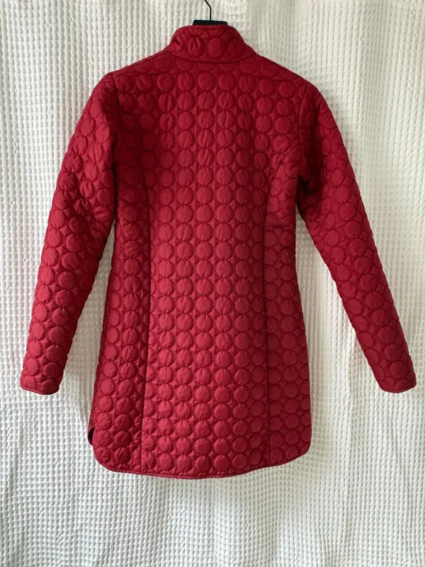 Title Nine red lightweight mid-lenght puffer coat fall winter spring women's XS - Image 3