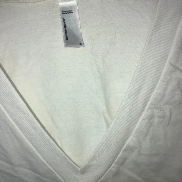 American Apparel 🆕 Alpha Omicron Pi Chevron Embroidered Tee - Image 3