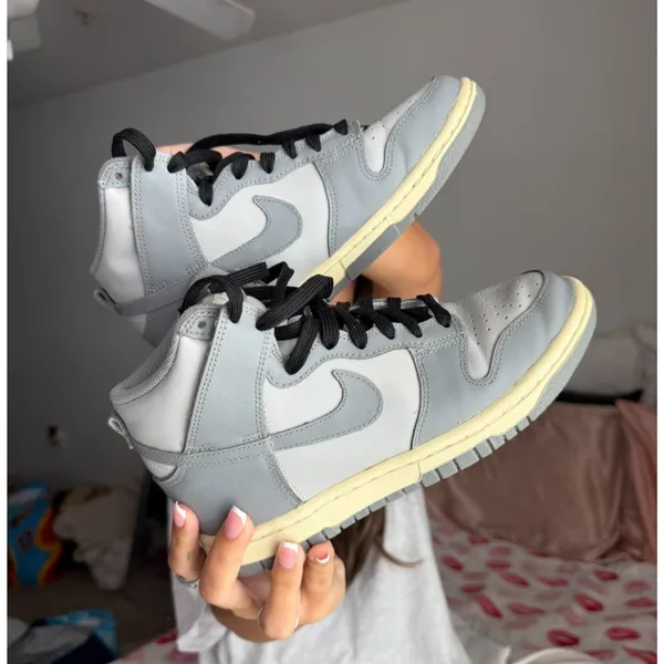 Nike Dunk High Aged Grey Grey Fog Sail Women's Sneakers Size 6 DD1869-001 - Image 3