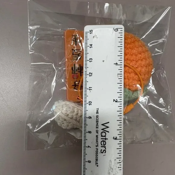 Crochet Orange Keychain Tassel‎ Lucky Charm Bag Charm Car Charm - Image 4