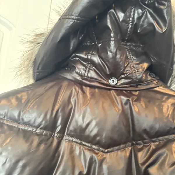 New York & Company‎ Black Hooded Puffer Jacket Size Medium - Image 6