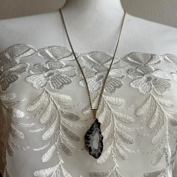 Black agate pendant necklace - Image 7