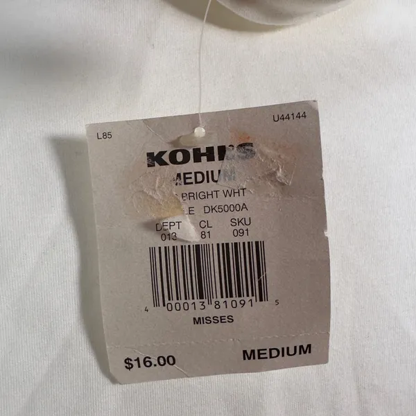 Croft & Barrow Womens White 100% Cotton Turtleneck Long Sleeve Top Medium‎ NWT - Image 4