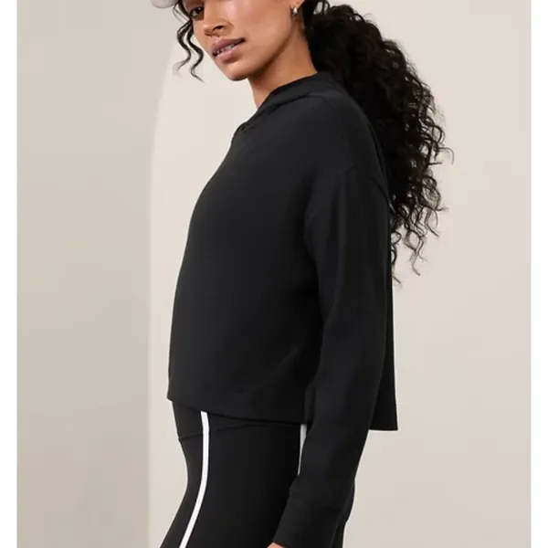 Athleta M Presence Hoodie Black Medium - Image 4