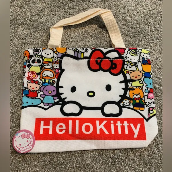 Hello kitty Canvas Tote Bag Sanrio NEW - Image 2