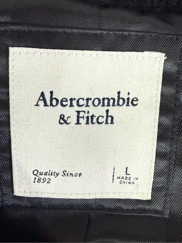 Abercrombie & Fitch Tweed Jacket Black Cropped Blazer Large - Image 5
