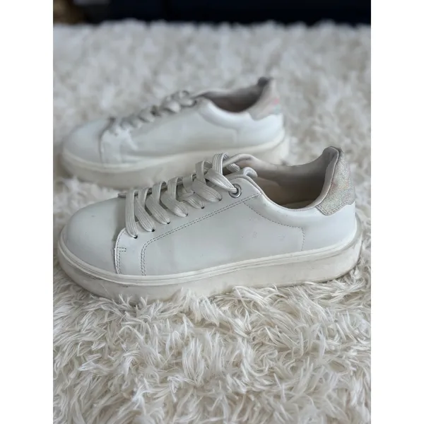 Torrid White Sneakers Glitter Heel Casual Comfortable Platform Shoes‎ 9WW - Image 3