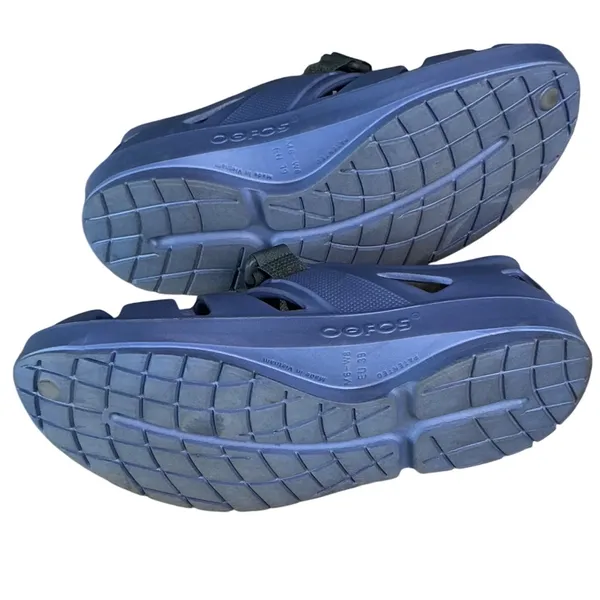 OOFOS OOahh Sport Flex Recovery Shoes Womens 8 Mens 6 Blue Clogs Adjustable - Image 6
