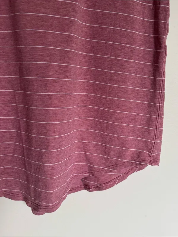 Lululemon Love Tank Sleeveless Stripe Heather Pink White Size M / L - Image 3