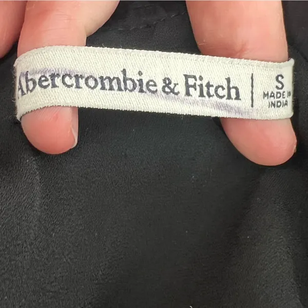 Abercrombie‎ & fitch Cinched Neck Slip Midi Dress black sz S - Image 5