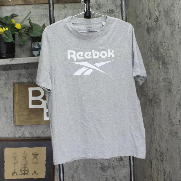 NEW Reebok Womens Graphic Identity T-Shirt Tee II7743 Medium Heather Gray XL - Image 3