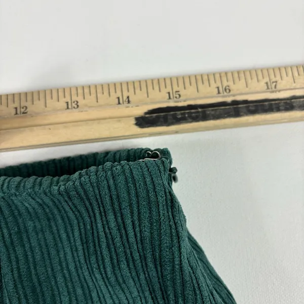 Altar'd State Skirt Womens L Green Corduroy Pencil Short Slit Zip Stretch‎ - Image 3