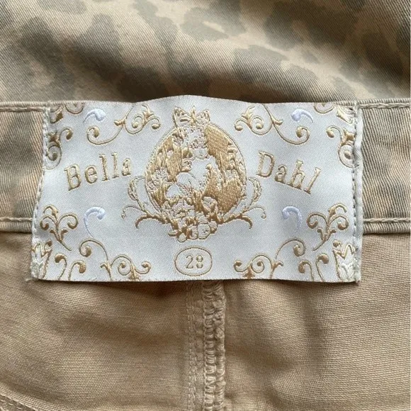 Anthropologie Bella Dahl Tan Cream Leopard Print Low Rise Chino Women’s Size 28 - Image 8