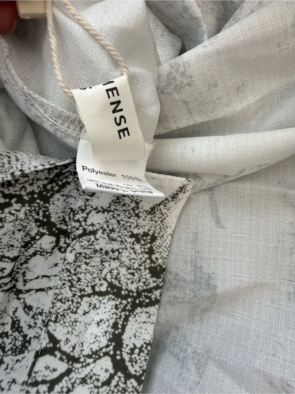 NWT Commense Sage-Print Corset-Detail Long Sleeve Mini Dress - Image 9