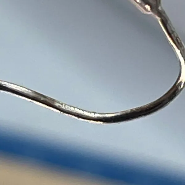Sterling Silver teardrop style hook pierced earrings. - Image 4