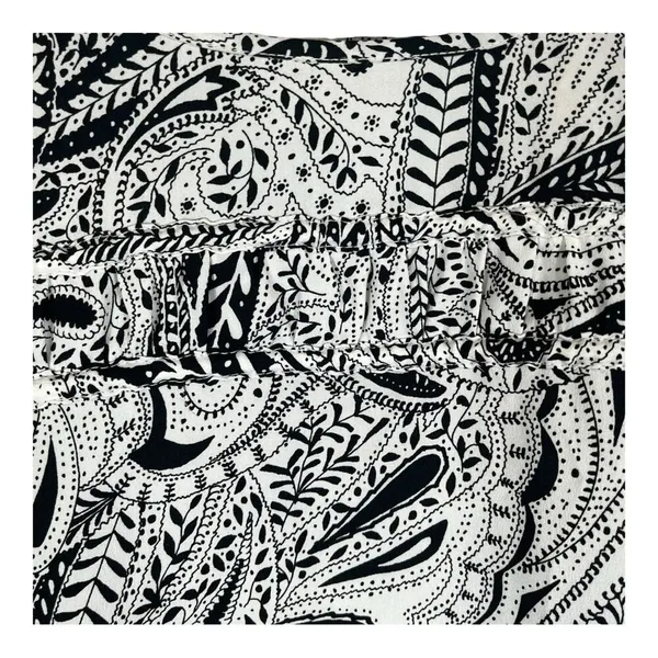 LOFT Womens Black White Paisley 3/4 Sleeve‎ Shift Dress Size Medium Classic - Image 5