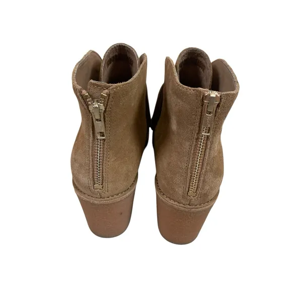 UGG‎ Brown Suede Tassel Ankle Boots Block Heel Boho Western 10 - Image 3