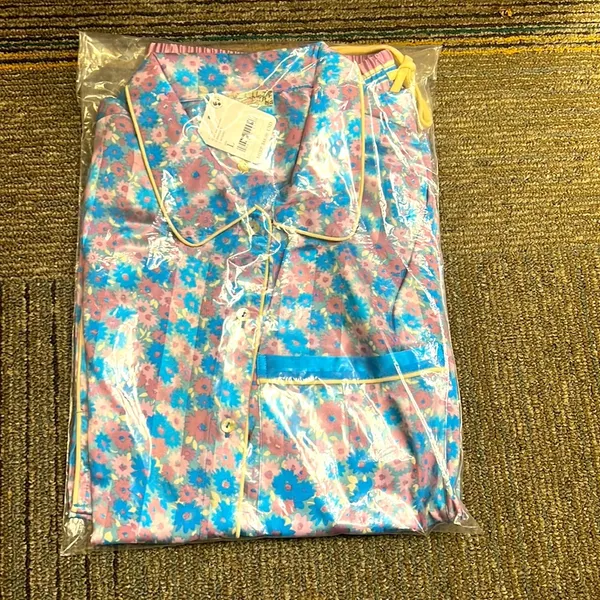 NWT Free People Pillow Talk Pajama Short Set Size L Cool Lavender Color Multi - Image 4