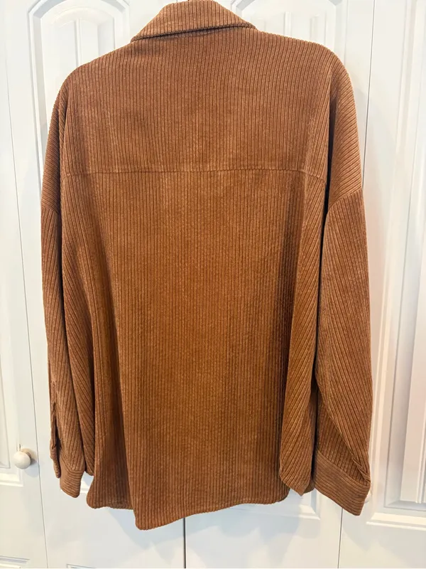 Maurices tan corded Shacket size XXL - Image 2