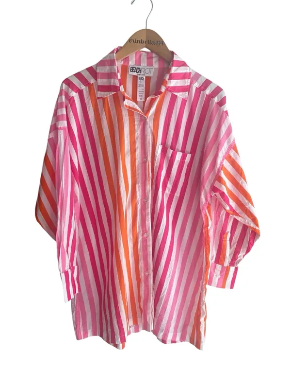 Beach Riot Alexa Striped Button-Up Shirt - Image 4