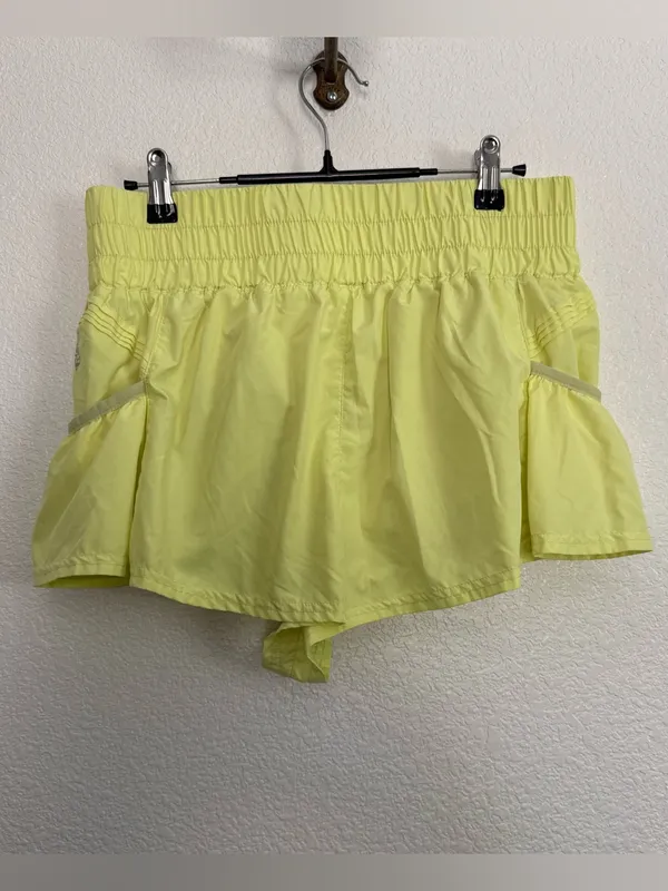 Free People Yellow Get Your Flirt On Shorts Medium - Image 2