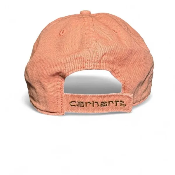 Carhartt Women's Pink Adjustable Baseball Cap with leather logo patch Hat - Image 4