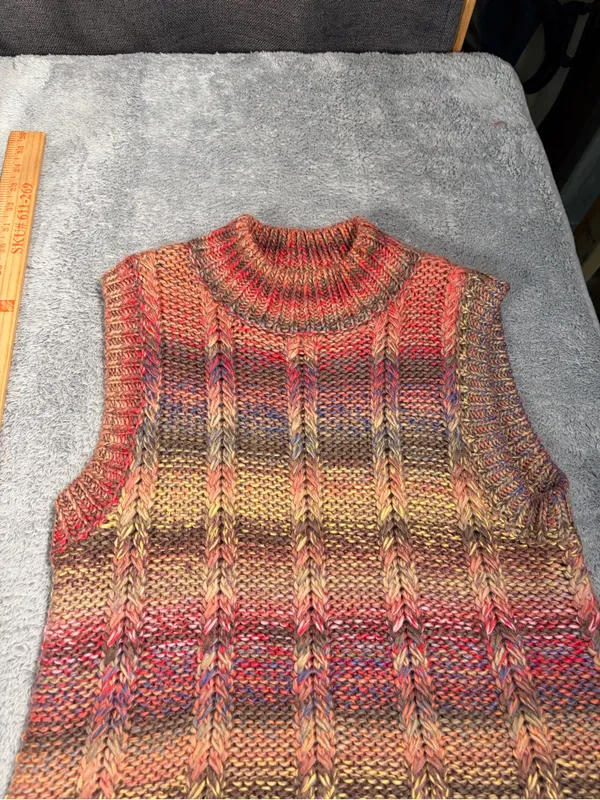 Evereve knit tank top sweater colorful small - Image 2