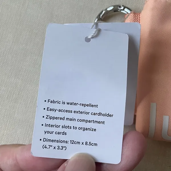 Lululemon Clippable Card Pouch - Peach Bellini - Image 10