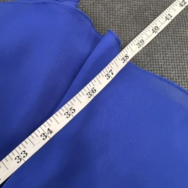 AZAZIE GRACE Royal Blue A-Line‎ Pleated Chiffon Dress Size 6 Bridesmaid Wedding - Image 6