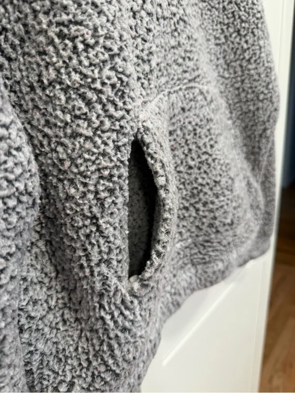 Women’s Gray Hippie Rose Half-Zip Pullover Fleece - Image 2