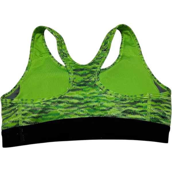 Nike Pro Dri-Fit Racerback Sports Bra Neon Green Black White Small - Image 6