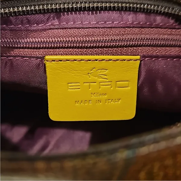 Etro Paisley Jacquard Hobo Handbag, with care card. EUC - Image 7
