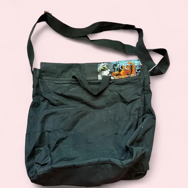 Y2K Ed Hardy Gothic Grunge School Book Laptop Messenger crossbody Bag Purse Tattoo Skull Graphic Dark Academia Preppy Vintage 2000s - Image 3