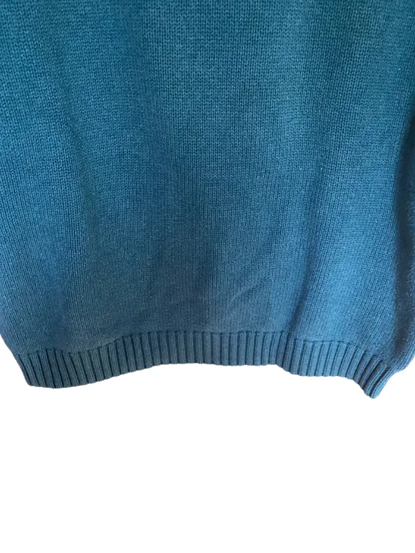 Lands End Turquoise Crew Neck Sweater - Image 8
