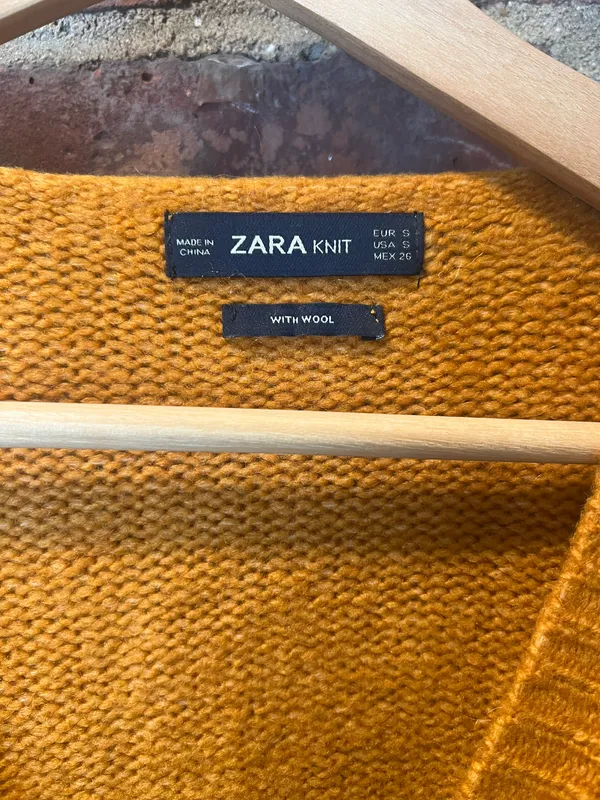 Warm Knit a Mustard Cardigan Sweater - Image 6