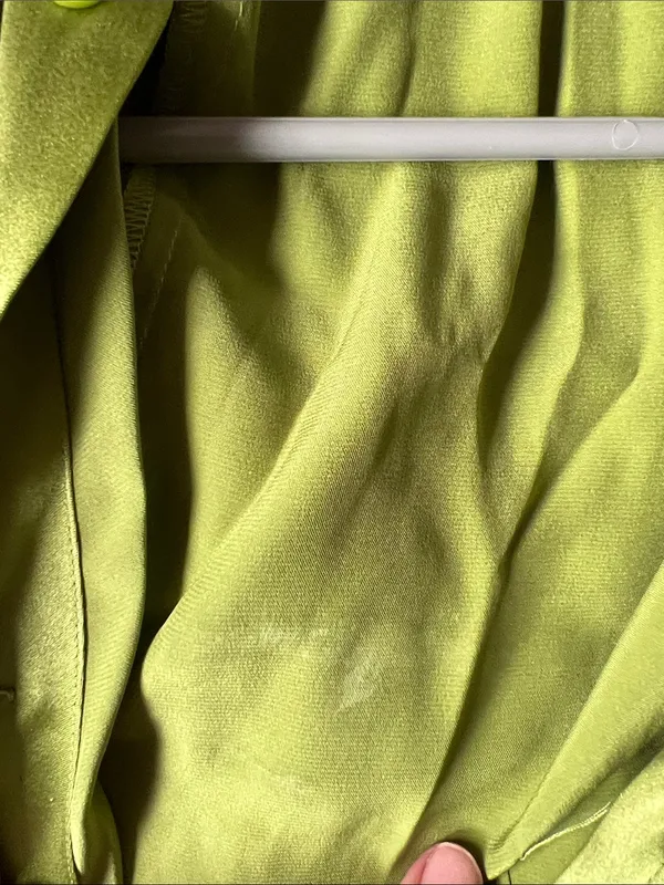 Reformation Alaine Dress Satin Long Sleeve Mini Green Size 0 - Image 5