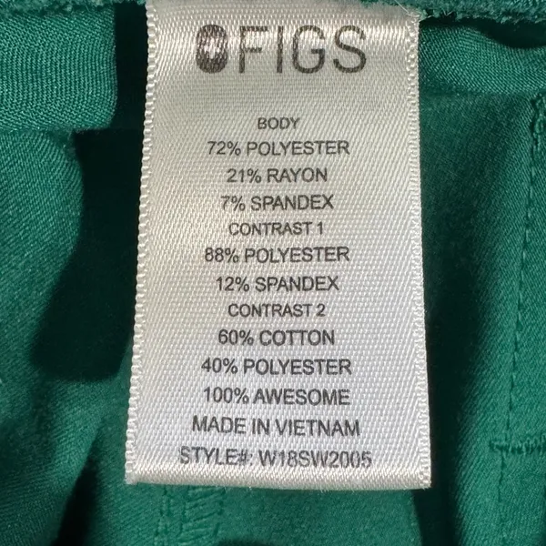 Figs Medical Healthcare Jogger Scrub Pants in Green Women's Size S - Image 6