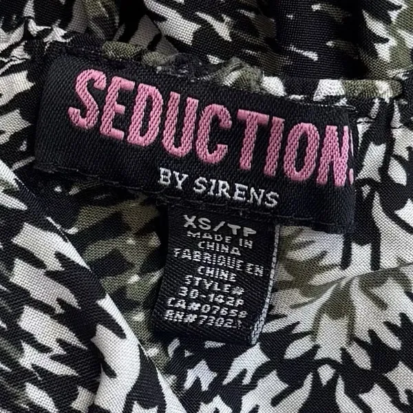 Y2K Seductions by Sirens Geometric‎ Print Maxi Dress Coastal Travel Resort XS - Image 9
