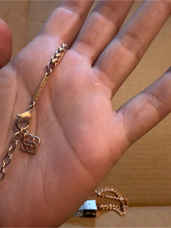 Retired Kendra Scott Jayce Rose Gold Dalmatian Jasper Long Necklace - Image 5